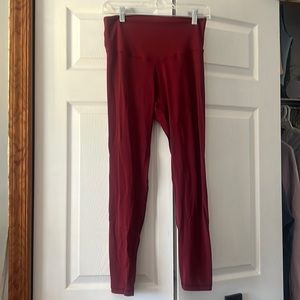 Burgundy aerie leggings size L